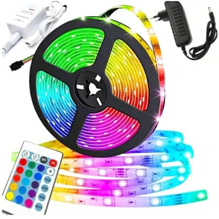 Fita Led Rgb 5050 Rolo 5m 300 Leds Ip65 + Controle- Últimas Unidades